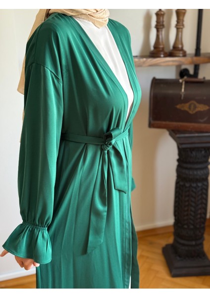 Garnili Kuşaklı Ikili Abaya Takım 5041 modelleri