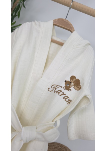 Müslin Yeni Doğan 4katlı Organik %100PAMUK Kişiye Özgü Nakışlı Hastane Çıkış Seti (Ayıcık Model-6) modelleri