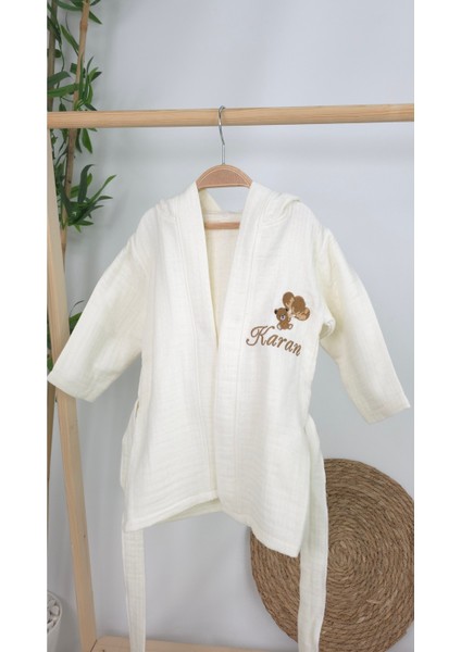 Müslin Yeni Doğan 4katlı Organik %100PAMUK Kişiye Özgü Nakışlı Hastane Çıkış Seti (Ayıcık Model-6) fırsatları