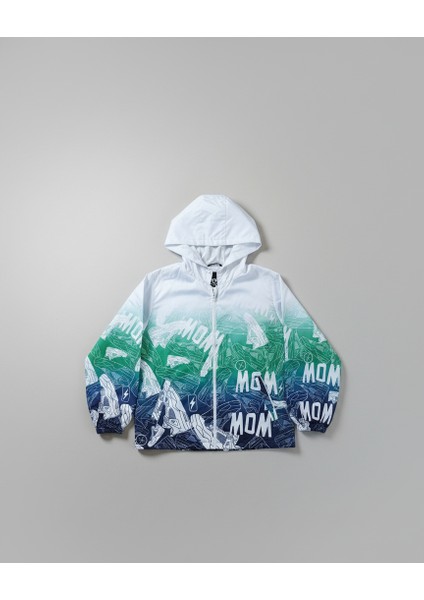 Erkek Çocuk Degrade Baskılı Su Geçirmez Kapüşonlu Yağmurluk fiyatları