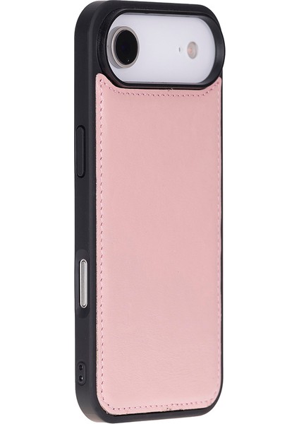 Apple iPhone 17 Air Için, Hakiki Deri, El Yapımı Cüzdanlı Kılıf, Magsafe ile Uyumlu, Iç Yüzeyi Kadife, Pembe indirimleri