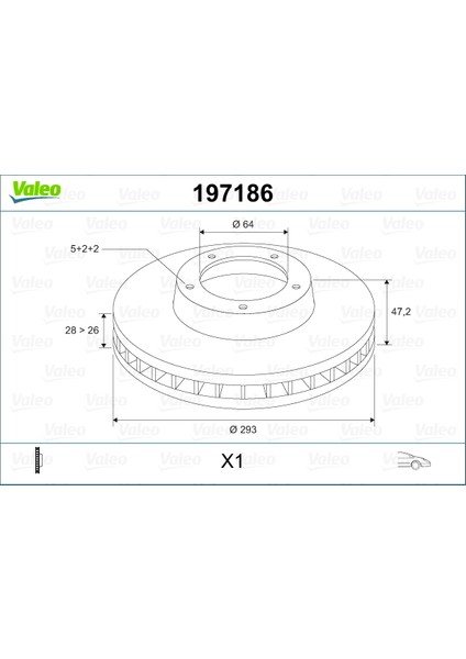 Ön Fren Aynası Honda Crv Iıı 2.0/2.4 Vtec-2.4/2.2 I-Ctdı 06- 293X28X5DL Havalı