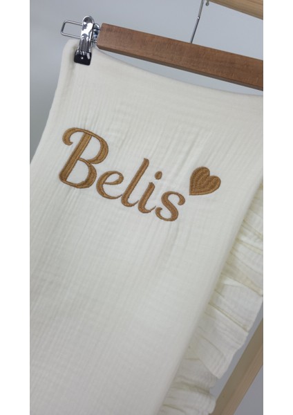 Müslin Yeni Doğan 4katlı Organik %100PAMUK Kişiye Özgü Nakışlı Hastane Çıkış Seti-Kahverengi Kalpli modelleri