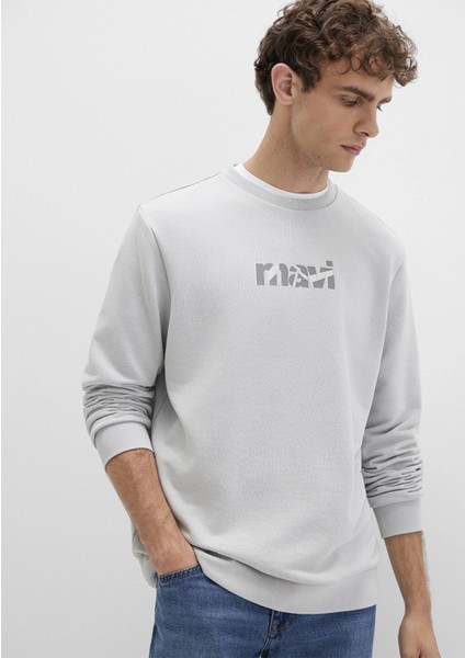0S10402-70075 Mavi Baskılı Gri Sweatshirt fiyatları