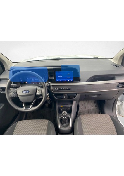 Ford Tourneo Courrier Deluxe Ecoboost Gösterge Paneli ve Multimedya Nano Ekran Koruyucu Set