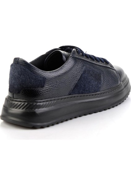 Lacivert Hakiki Deri Erkek Sneaker E01600121640 modelleri