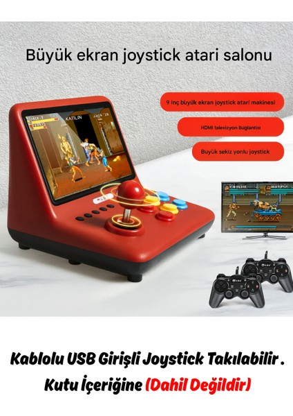 Büyük Ekran 9-Inch Joystick Oyun Konsolu Klasik Retro Arcade 20.000 Adet Oyun fiyatları