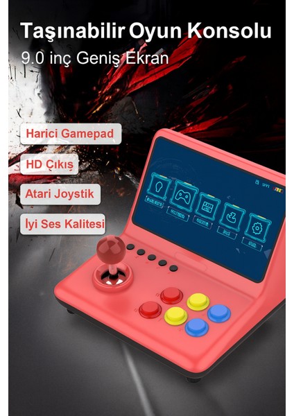 Büyük Ekran 9-Inch Joystick Oyun Konsolu Klasik Retro Arcade 20.000 Adet Oyun indirimleri