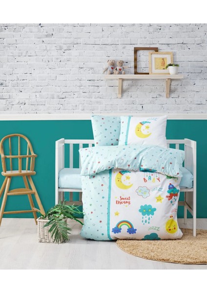 Buğz Cotton Box Tatlı Rüyalar Mint Bebek Nevresim Takımı modelleri
