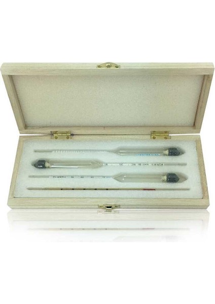 Ahşap Kutulu Alkolmetre ve Mezür Seti 0-40-70-100 fiyatları