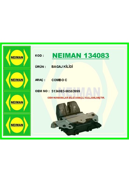 Bagaj Kilidi Combo C