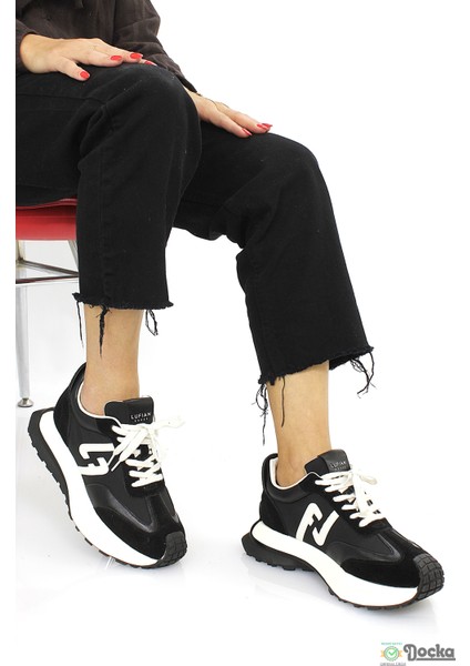 Lufıan Kadın Hakiki Deri Kalın Taban Mevsimlik Sneaker Spor Ayakkabı L5ZY/S30032 fırsatları