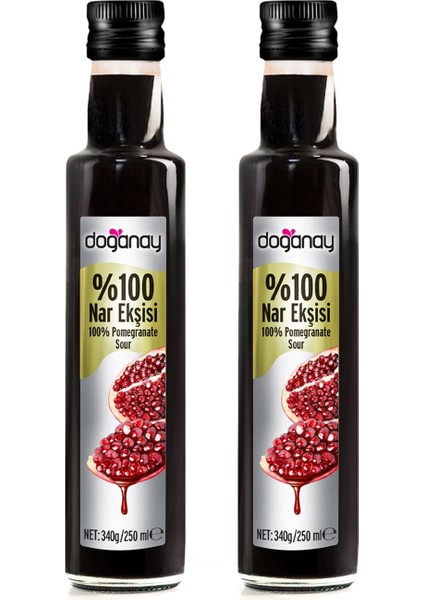 %100 Doğal Nar Ekşisi 250 ml Cam Şişe x 2 Adet