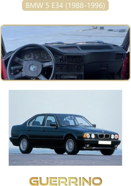 Bmw 5 E34 1988-1996TORPİDO Koruma Halısı Bej Kenar