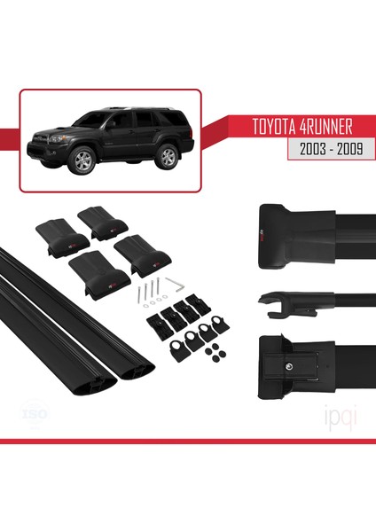 Toyota 4runner 2003-2009 Arası ile Uyumlu Fly Model Ara Atkı Tavan Barı Siyah 2 Adet indirimleri