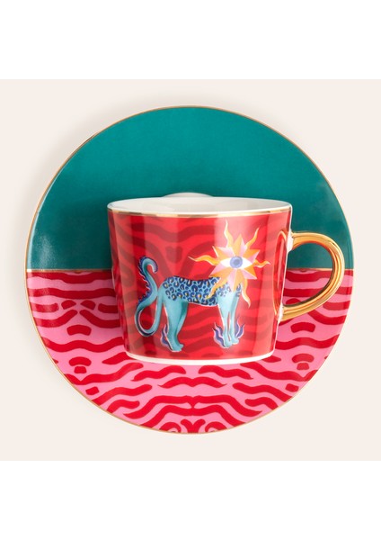 Luohu Porselen Kahve Seti 5X5X6 cm Renkli