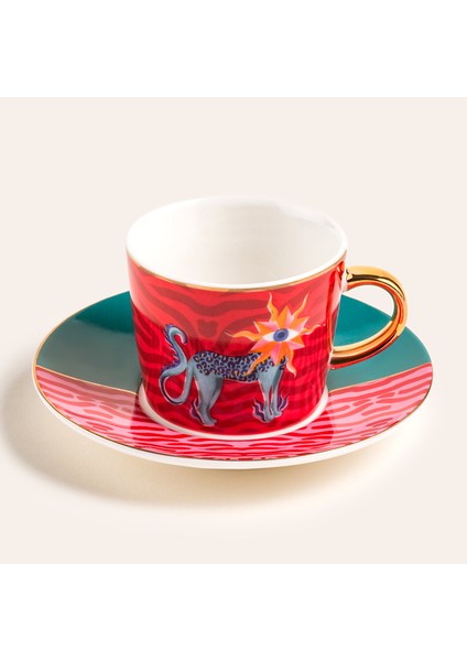 Luohu Porselen Kahve Seti 5X5X6 cm Renkli