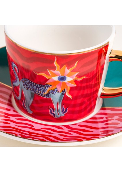 Luohu Porselen Kahve Seti 5X5X6 cm Renkli