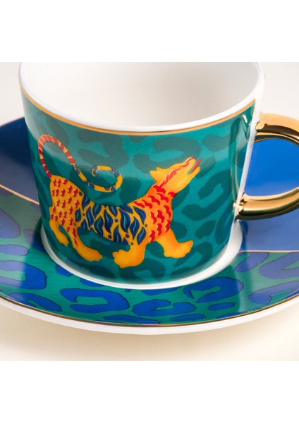 Luohu Porselen Kahve Seti 5X5X6 cm Renkli