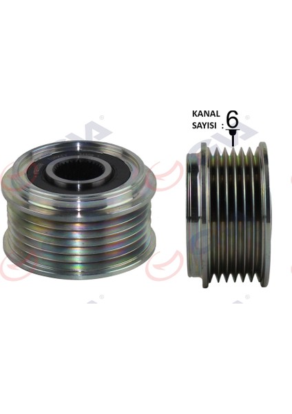 Alternatör Kasnağı Focus 01-04 -Focus Iı 04- -Mondeo Iv 07- -Connect 02- 1.8tdcı