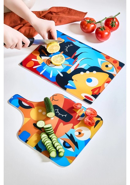 Mind 2\\\'li Cam Kesme Tahtası Seti - 25X35 - Isıya Dayanıklı Kırılmaz Kesme Tahtası fiyatları