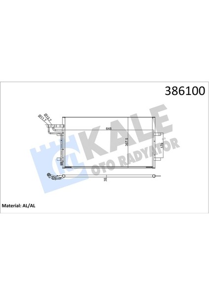 Klima Radyatoru Kondenseri Focus Cmax 03-07 1.6-1.8-2.0-1.6tdcı-1.8tdcı-2.0tdcı 628X371X16