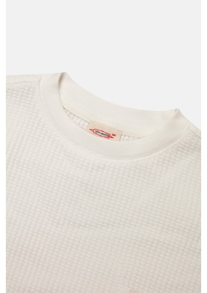 Urbanwild Uzun Kollu Waffle Tshirt Beyaz modelleri