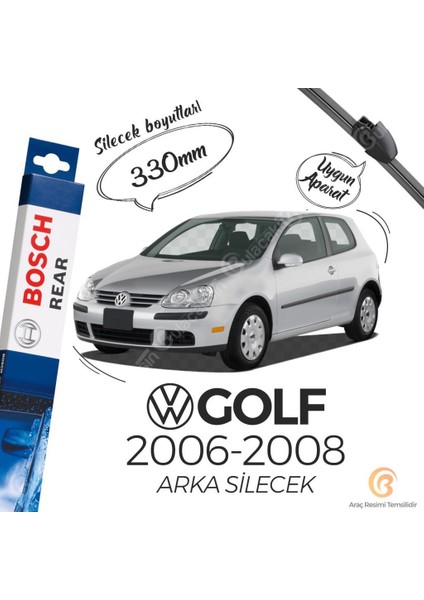 Bosch Rear Arka Silecek Volkswagen Golf 5 2006-2008 ile Uyumlu