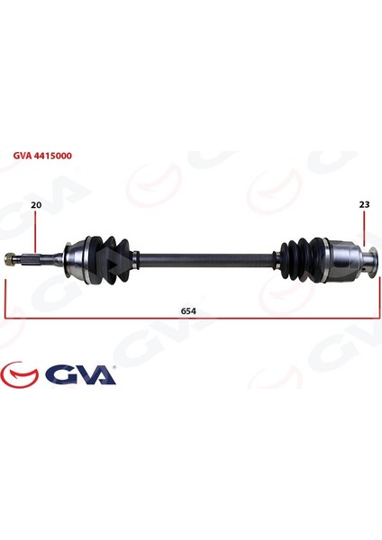 4415000 - Komple Aks Sağ/sol Renault 12 654MM