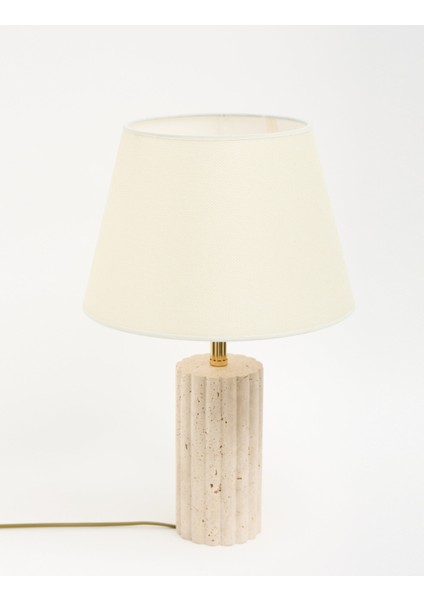 Astra Kumaş Şapkalı Gold Traverten Abajur modelleri