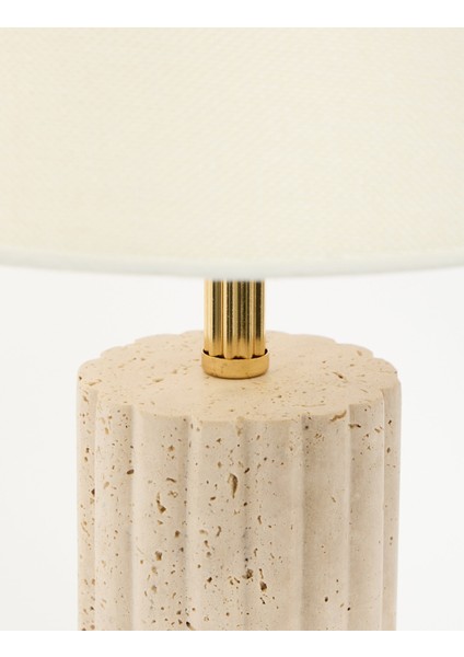 Astra Kumaş Şapkalı Gold Traverten Abajur indirimleri