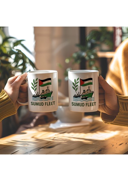 Free Palestine Temalı Baskılı Seramik Kupa Bardak 330ML indirimleri