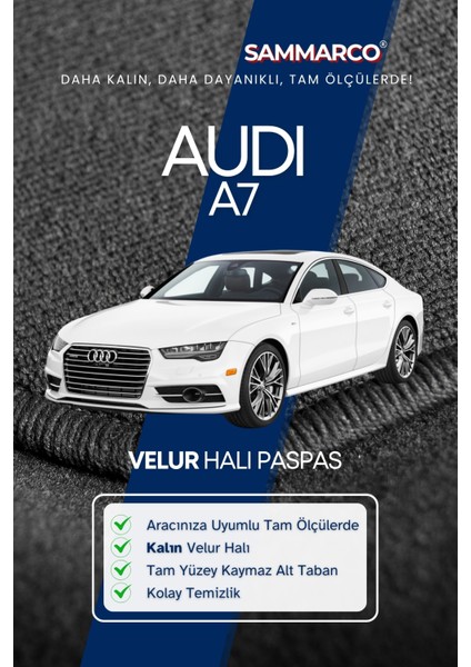 Audi A7 2014 Halı Paspas Velur Paspas Kumaş Paspas Oto Paspas fiyatları