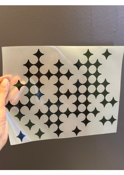 Ütü Ile Yapışan 2 Li Siyah Desenli Transfer Baskı Arma 20X20 cm modelleri