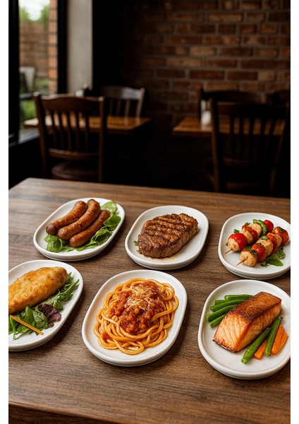 Rgs Homelife 4 Kişilik Seramik Kayık Tabak Seti Krem Renk Servis Mezelik Kahvaltılık 27X15 cm Çapında Yerli Üretim fırsatları