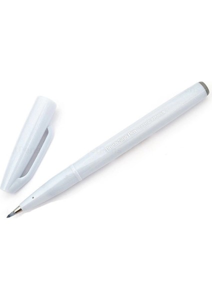 Fude Touch Brush Sign Pen Fırça Uçlu Kalem Lıght Gray