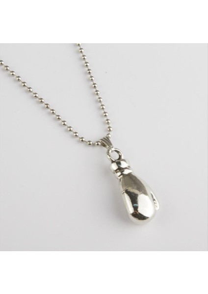 Ds-Derin Boks Eldiveni Figürlü Metal Kolye-Gümüş Rengi fiyatları