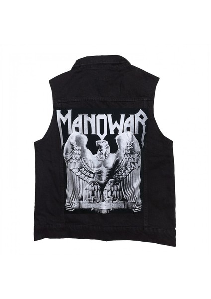 Manowar Siyah Kot Yelek