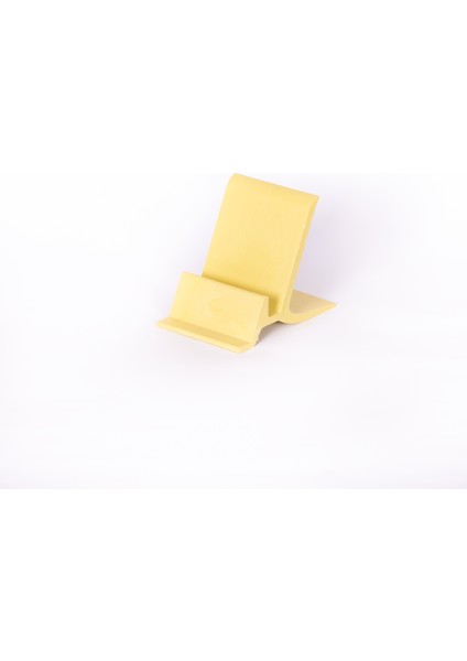 3D Baskı Telefon Standı Sarı Renk Masaüstü Minimal Tasarım Sabit Aparat Tutucu Organizer fiyatları