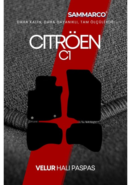Citröen C1 2007 Halı Paspas Velur Paspas Kumaş Paspas Oto Paspas modelleri