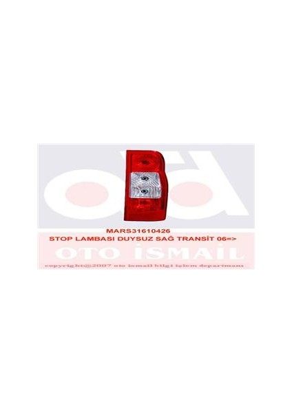 Stop Lambası Duysuz Sağ Transit V348-V347 06 14