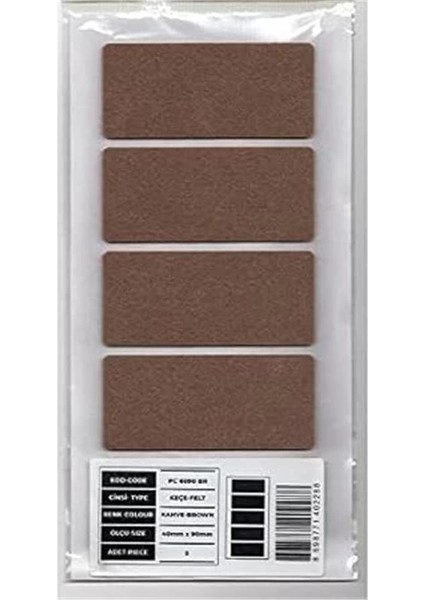 Mobilya Altı Zemin Koruyucu Keçe 45 * 90MM