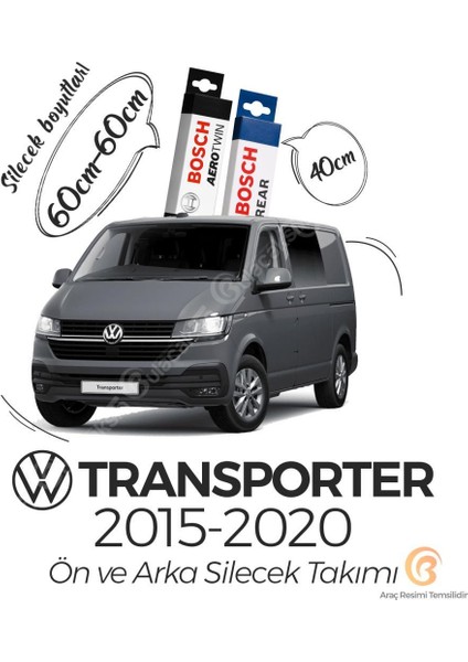 Bosch Aerotwin Ön-Arka Silecek Takımı Vw Transporter T6 2015-2020 ile Uyumlu