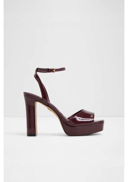 Chicgleam Sandalet Yüksek Topuklu Sandalet Abiye Sandalet - Kırmızı