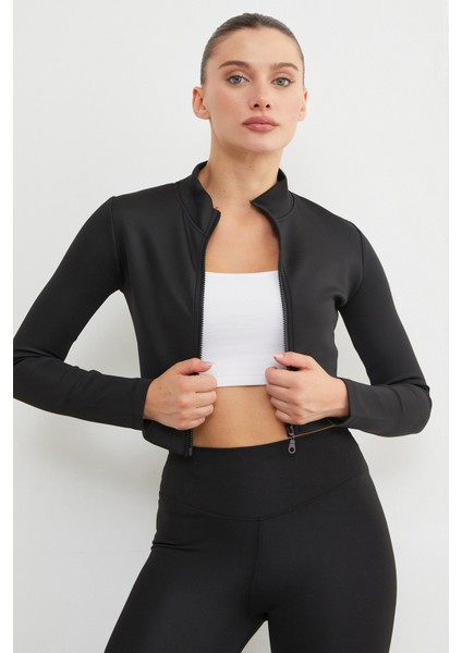 Dik Yaka Fermuarlı Dalgıç Kumaş Spor Ceket fiyatları