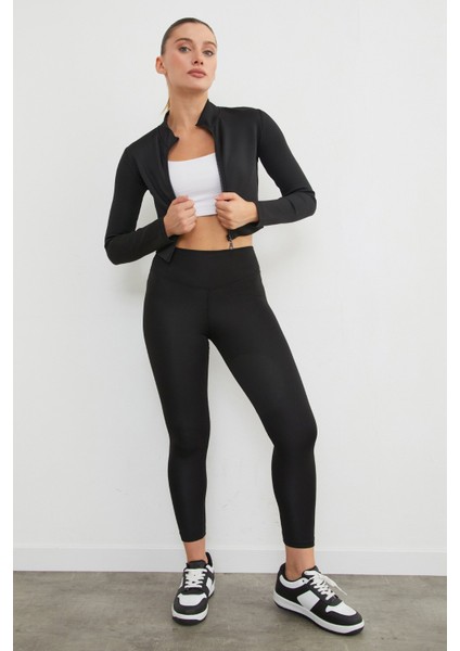 Dik Yaka Fermuarlı Dalgıç Kumaş Spor Ceket fırsatları