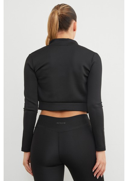 Dik Yaka Fermuarlı Dalgıç Kumaş Spor Ceket indirimleri