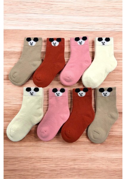 8 Çift Burun Dikişsiz Kışlık Kalın Havlu Kız Çocuk Soket Çorap