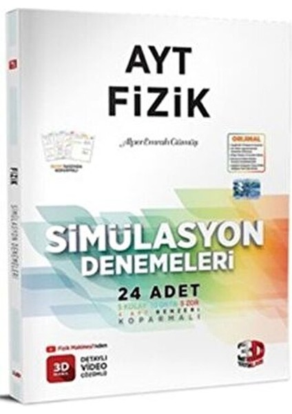 AYT Fizik Simülasyon Denemeleri 24 Adet Üniversite Hazırlık fiyatları