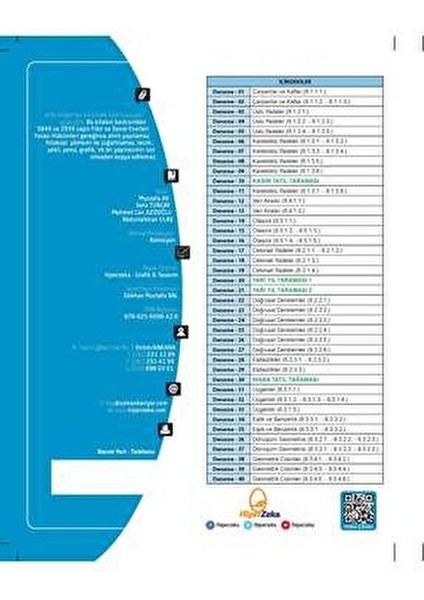 Hiper Zeka 8. Sınıf Haftalık Hep Matematik Deneme Seti LGS Uyumlu 40 Deneme modelleri